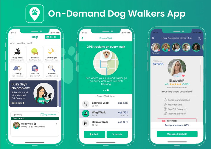 On Demand Dog Walking App Development Like Wag, Rover & Barkly Pet